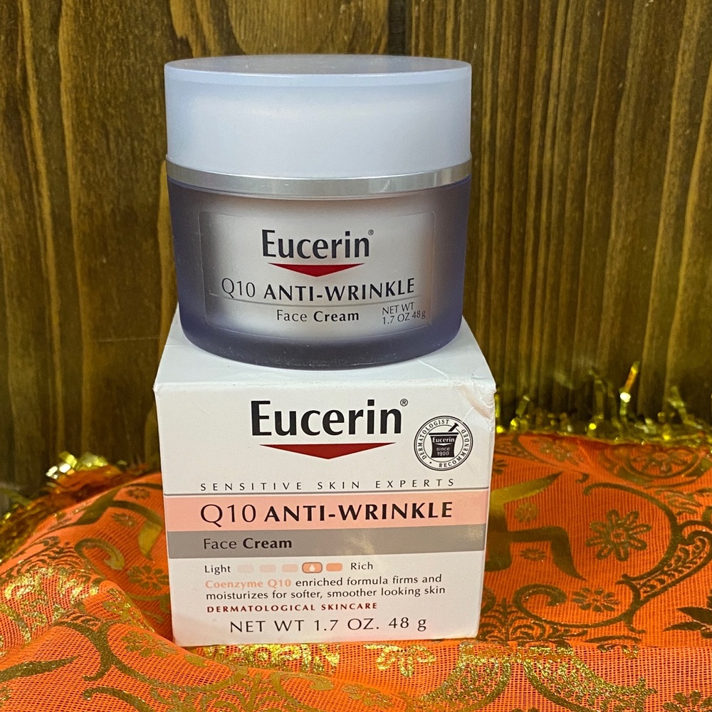 Eucerin Q10 Anti-Wrinkle Face Day Cream, Unscented 1.7 Ounce